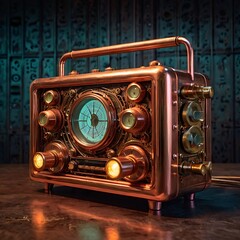 A Vintage Steampunk Radio,Forgotten Future Gadgets