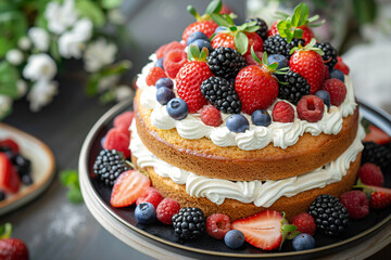 Celebration Cakes with Stunning Decorations, Layers of Frosting, and Artistic Designs for Special Occasions