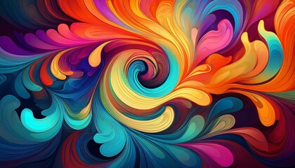 abstract colorful background with swirls