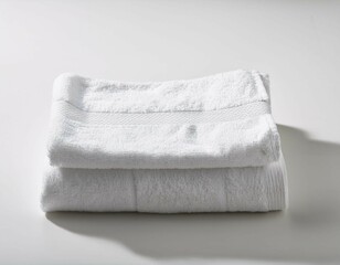 white towels on a white background