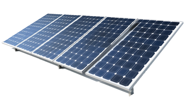 solar panel isolated on white background 