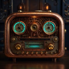 A Vintage Steampunk Radio,Forgotten Future Gadgets
