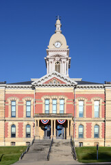 Building (1877-1879) houses County Circuit Court and County Superior Court of 9th Judicial District. Wabash, Indiana
