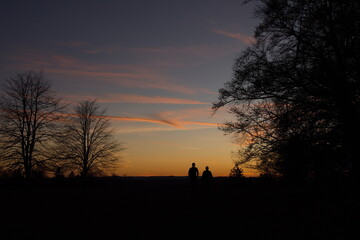 Abendrot auf der Alb