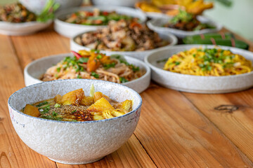 Khao Ram Fuen made from various beans freshly made every day freshly cooked for every dish authentic tofu recipes from Tai Yai Tai Lue Sibsongpanna Yunnan Chinese and Myanmar food ready to serve