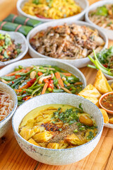 Khao Ram Fuen made from various beans freshly made every day freshly cooked for every dish authentic tofu recipes from Tai Yai Tai Lue Sibsongpanna Yunnan Chinese and Myanmar food ready to serve