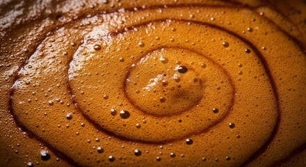 Close-up of fresh coffee crema texture