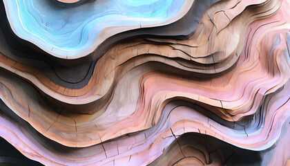 Abstract Wood Layer