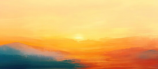 Fototapeta premium A serene sunset over rolling hills, blending warm colors.