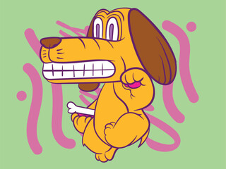 the rich animal illustration design for easter day with digital hand drawn