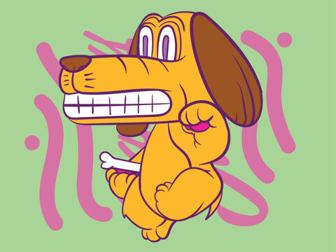 the rich animal illustration design for easter day with digital hand drawn