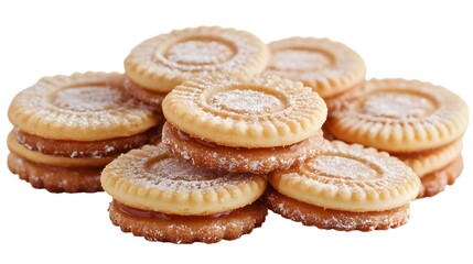 Fototapeta premium Food, Lady Fingers Cookies, on White Background, Wallpaper, Cover and Screen for Smartphone, PC, Laptop, 9:16 and 16:9 Format