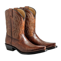 A Pair of Cowboy Boots Isolated On Transparent Background