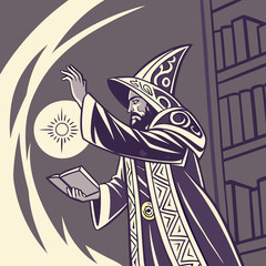 A magician wizard Halloween