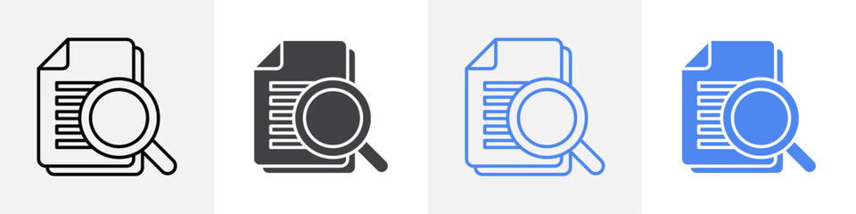 document search icon Group symbol or sign vector