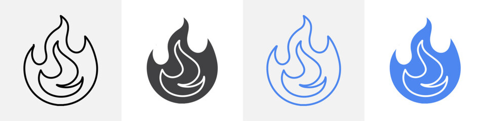 fire icon Group symbol or sign vector