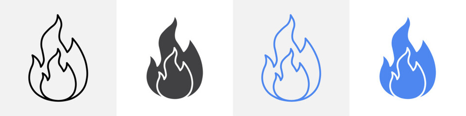 fire icon Group symbol or sign vector