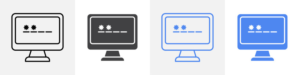 password icon Group symbol or sign vector