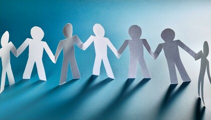 paper people holding hands