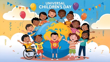 Copy space for Universal Children's Day