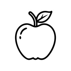 Apple icon with leaf