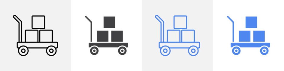 trolley icon Group symbol or sign vector