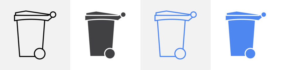 trash can icon Group symbol or sign vector