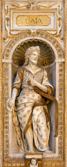 Fototapeta premium PAVIA, ITALY - SEPTEMBER 8, 2024: The statue of prophet Isaijah in church Chiesa di Santa Maria di Canepanova by unknown baroque artist.