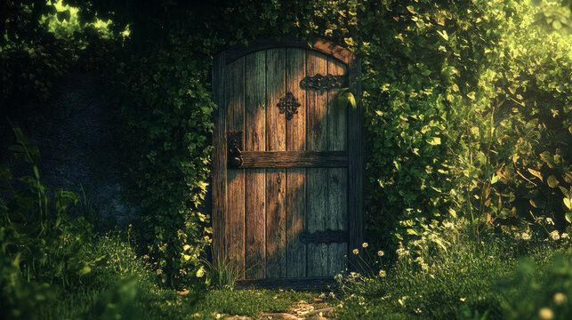 A wooden door opened, leading to a more hospitable world. Now, the once-parched land was lush and vibrant, a testament to the power of environmental renewal.