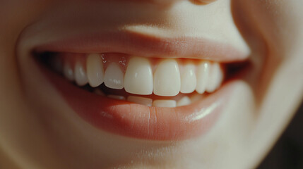 Fototapeta premium Radiant Smile Showcasing Pristine White Teeth in Natural Light