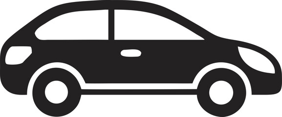 car icon vector silhouette isolated on a white background 