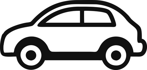 car icon outline vector isolated on a white background