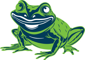baby frog smiling  vector illustration.