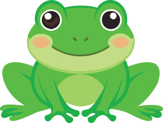baby frog smiling  vector illustration.