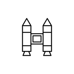 Jetpack thin line vector icon.