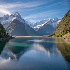 The Stunning Landscapes of New Zealand&rsquo;s South Island, Featuring Dramatic Fjords, Snow-Capped Mountains, and Crystal-Clear Lakes, a Paradise for Hikers, Photographers, and Nature Enthusiasts