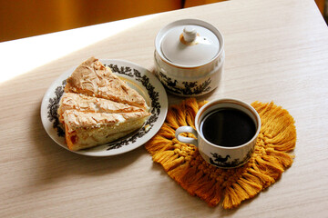 cup of coffee and cake