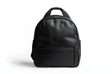 Naklejka premium mockup black school backpack, white background, Ai generated Images 