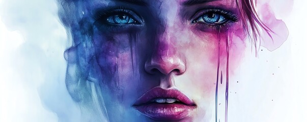 Fototapeta premium Vibrant Watercolor Effects for Soft Aesthetics