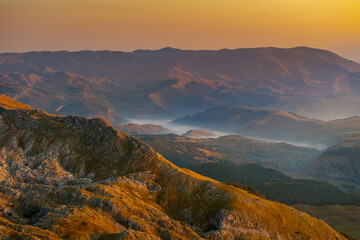 Aerial View of the Visocica Mountains in Bosnia and Herzegovina