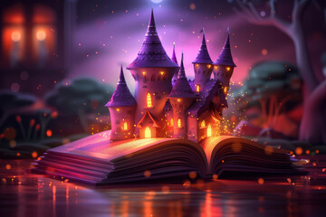 3D Cartoon Storybook with Castle
