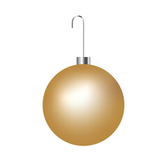 Gold christmas tree ornament