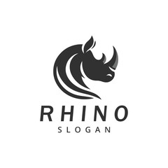 Rhino logo design template, Simple modern professional rhino logo