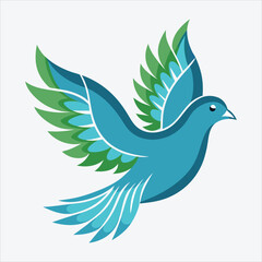 Obraz premium peace dove, Vector White background illustration, Generative Ai
