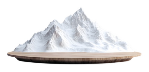 Summit table showcase on a transparent background. isolated background.