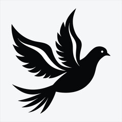 Fototapeta premium peace dove, Vector White background illustration, Generative Ai