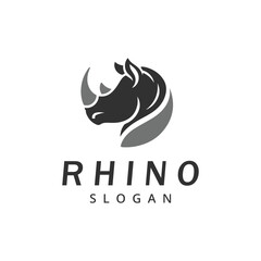 Rhino logo design template, Simple modern professional rhino logo © Adiyatma