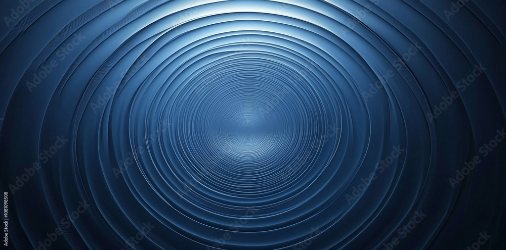Poster a close-up shot of a blue, textured surface with concentric circles that resemble ripples in water