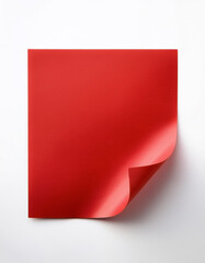 Obraz premium red paper sticker on a white