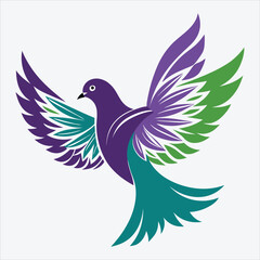Obraz premium peace dove, Vector White background illustration, Generative Ai